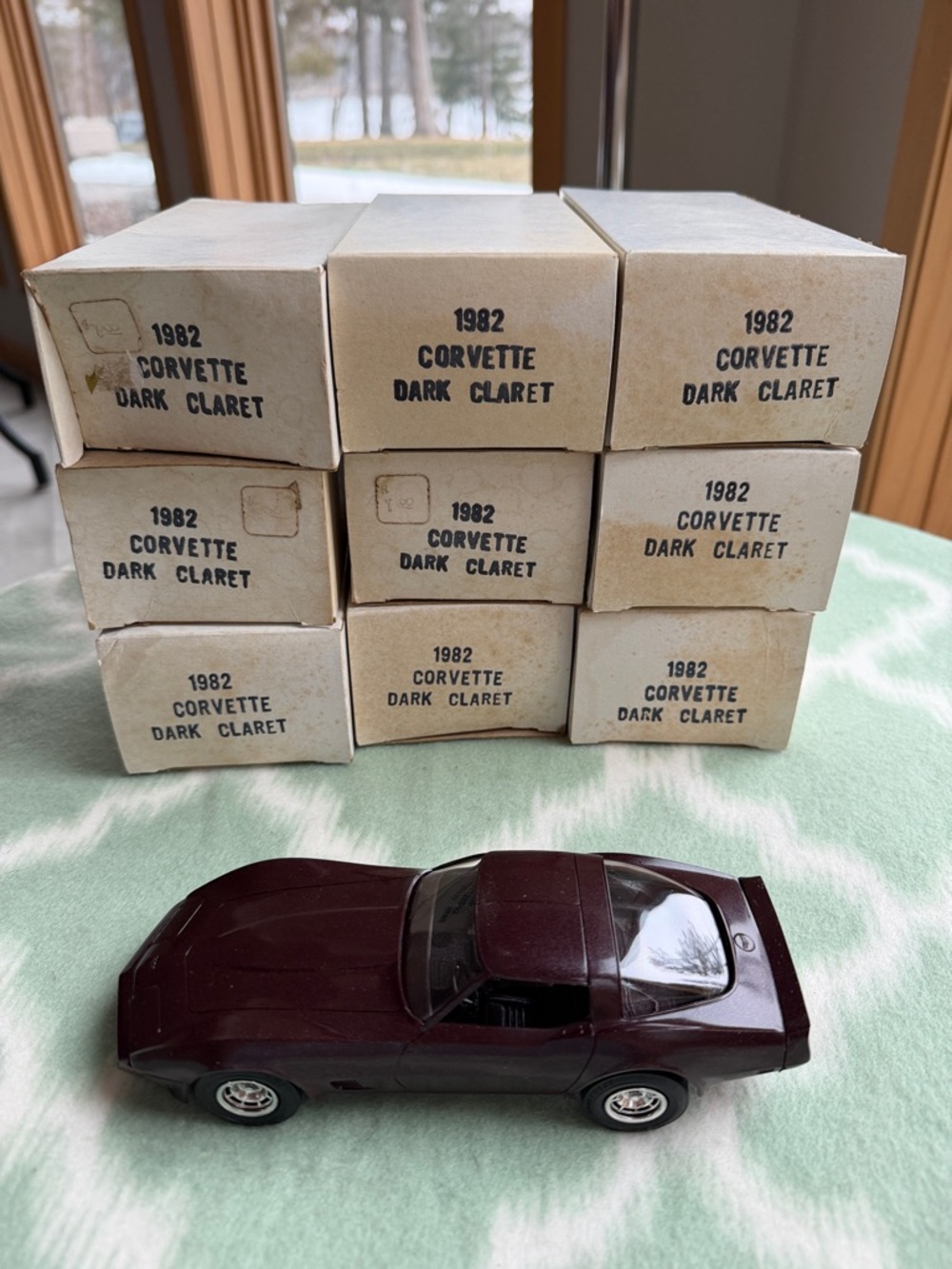 Vintage 1982 Corvette Original GM Promotional Model - Dark Claret NEW in box